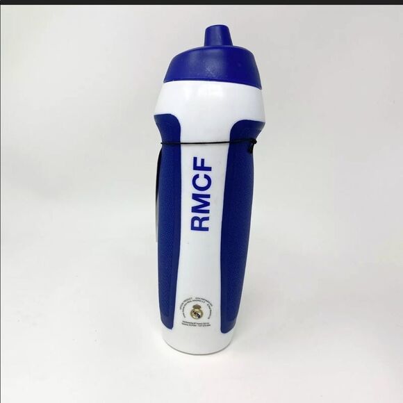 Real Madrid Water Bottle White Soccer Plastic Sports Team Futbol RMCF Game Blue - Picture 3 of 7